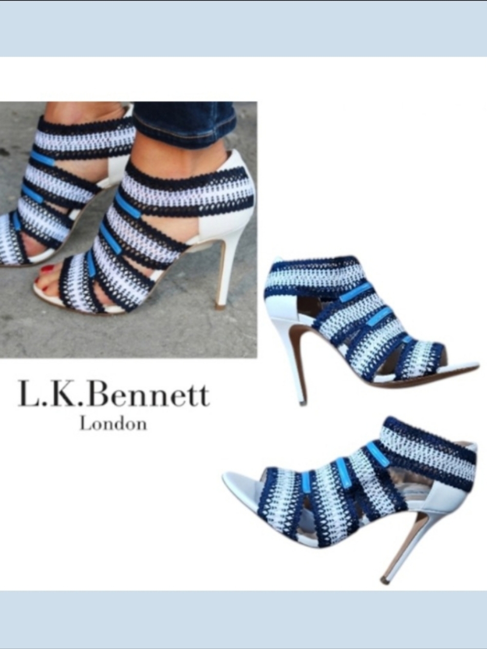 L.K. Bennett Eloise Crochet High Heels